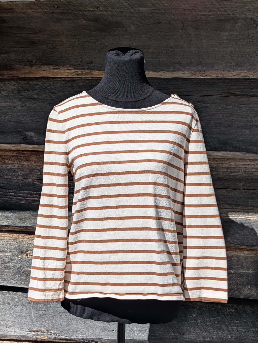 Sézane Colette Marinière Striped Long Sleeve Top